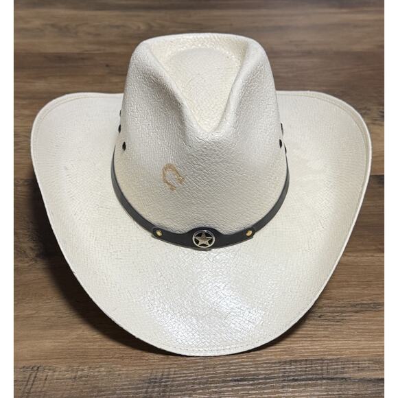 Charlie 1 Horse 7X - Rare VTG Size 7 1/8 - Straw Western Cowboy Country Unisex main image 9